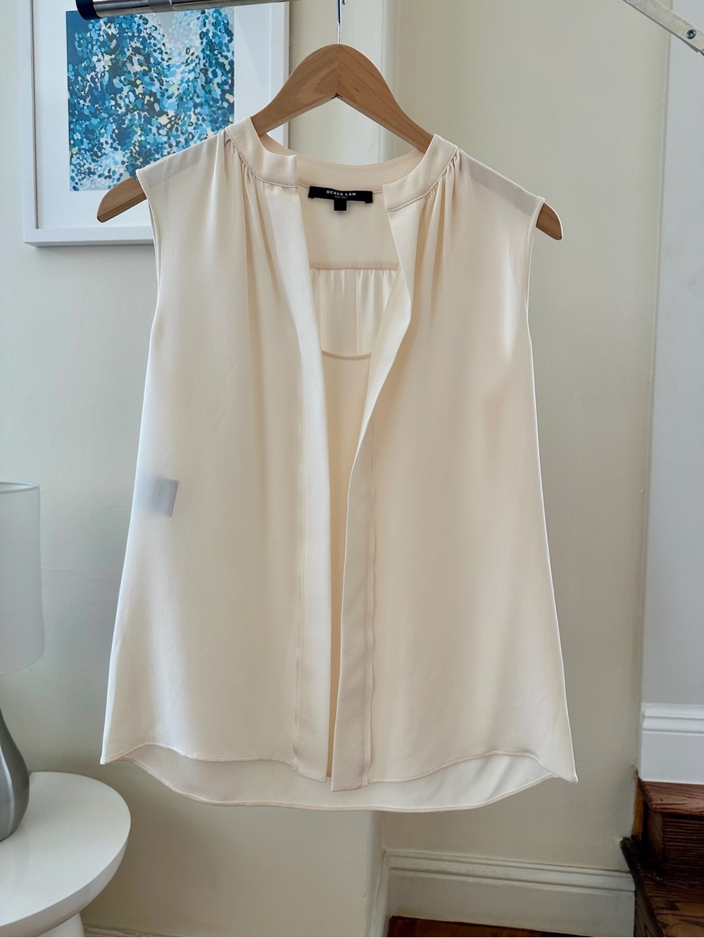 Derek Lam Sleeveless Cream Blouse